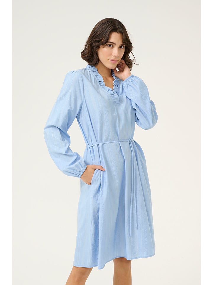 Šaty Kaffe Hellblau 6564409 Kleid "Sanni" in Hellblau - 2
