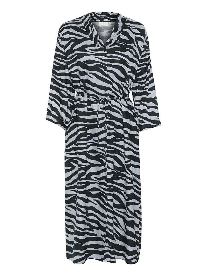 Šaty Kaffe Schwarz/ Grau 4116130 Kleid "Olga" in Schwarz/ Grau - 3