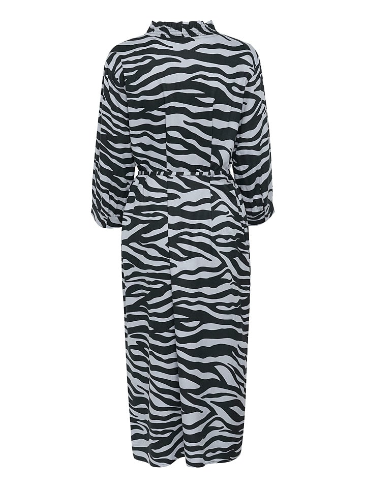 Šaty Kaffe Schwarz/ Grau 4116130 Kleid "Olga" in Schwarz/ Grau - 4