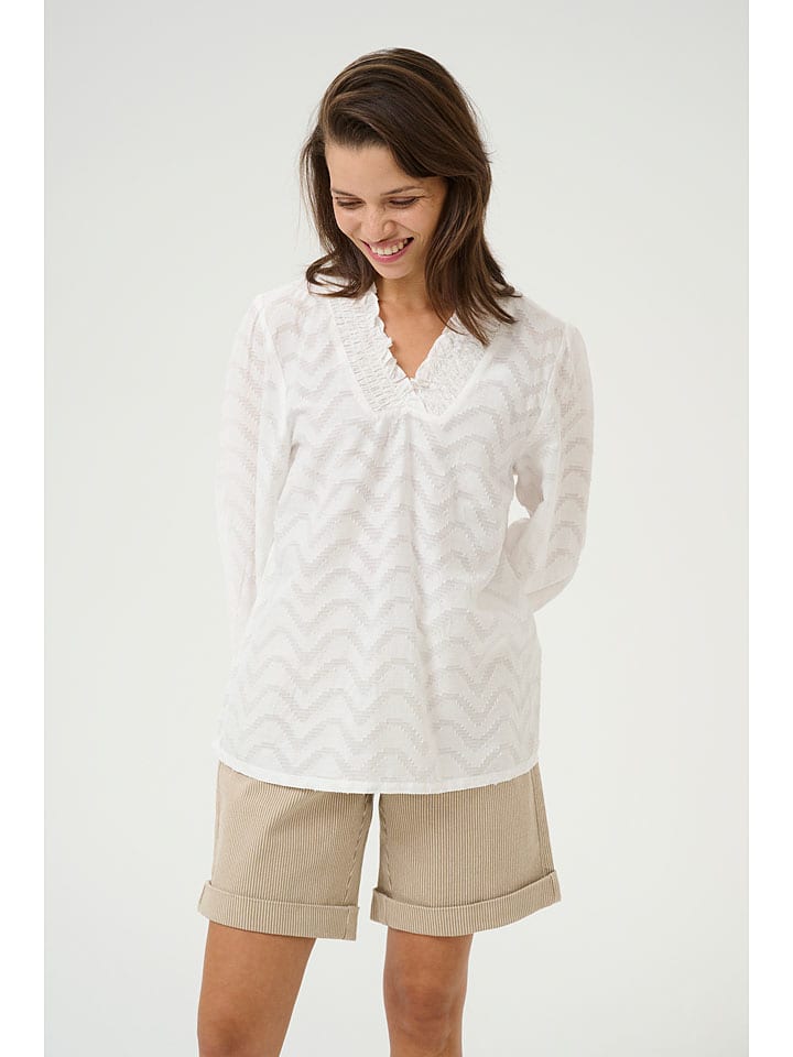 Kaffe Weiß 6727021 Bluse "Victoria" in Weiß - 2