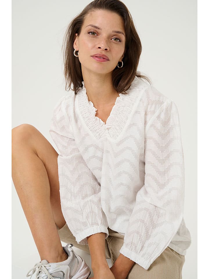 Kaffe Weiß 6727021 Bluse "Victoria" in Weiß - 3