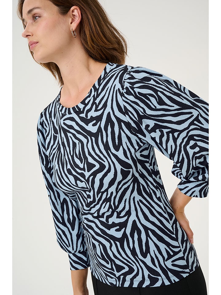 Kaffe Hellblau/ Schwarz 743137 Longsleeve "Lvanna" in Hellblau/ Schwarz - 3