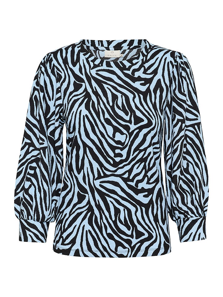 Kaffe Hellblau/ Schwarz 743137 Longsleeve "Lvanna" in Hellblau/ Schwarz - 4
