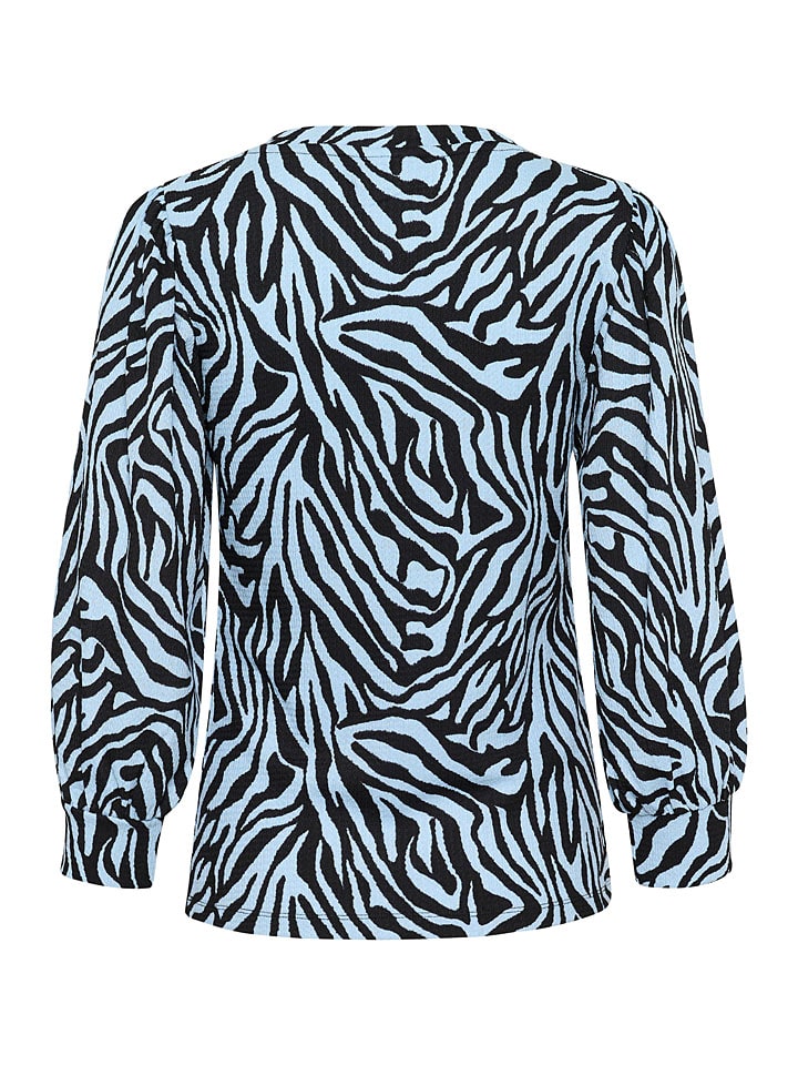 Kaffe Hellblau/ Schwarz 743137 Longsleeve "Lvanna" in Hellblau/ Schwarz - 5