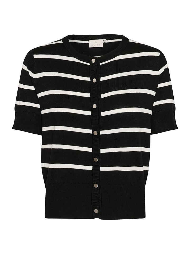 Sveter Kaffe Schwarz/ Weiß 4104331 Cardigan "Lizza" in Schwarz/ Weiß - 4
