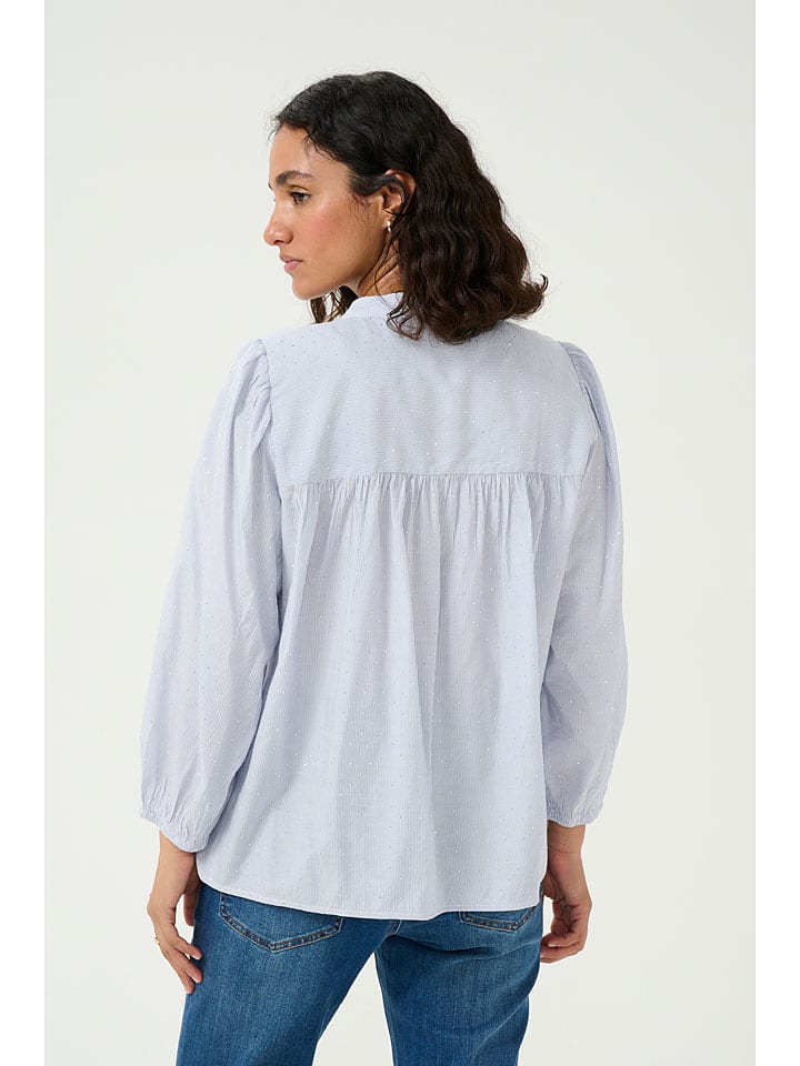 Kaffe Hellblau/ Weiß 7753907 Bluse "Milena" in Hellblau/ Weiß - 3