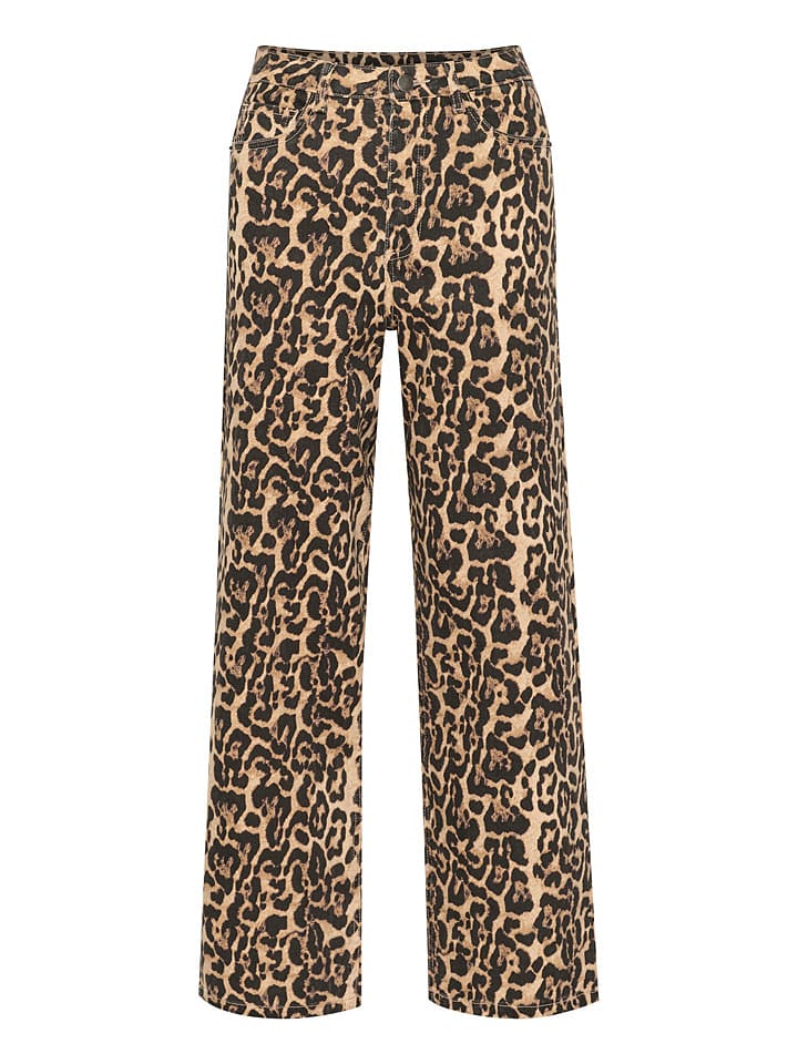 Nohavice Kaffe Beige/ Hellbraun 2386293 Marlenehose "Leonora" in Beige/ Hellbraun - 5