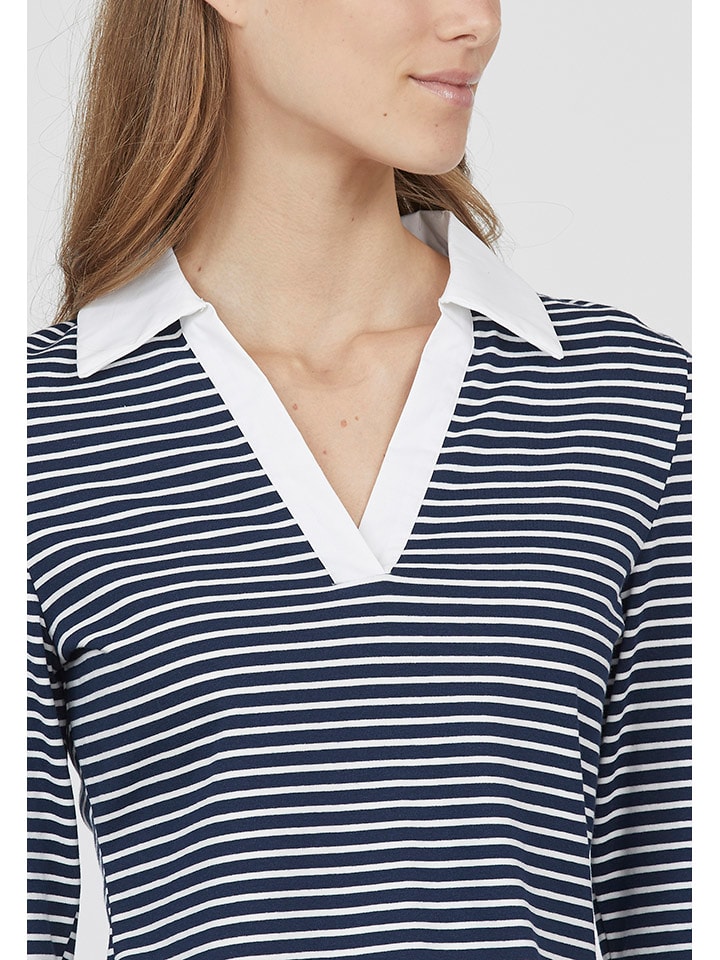 SisterS point Weiß/ Dunkelblau 1288490 Longsleeve in Weiß/ Dunkelblau - 3