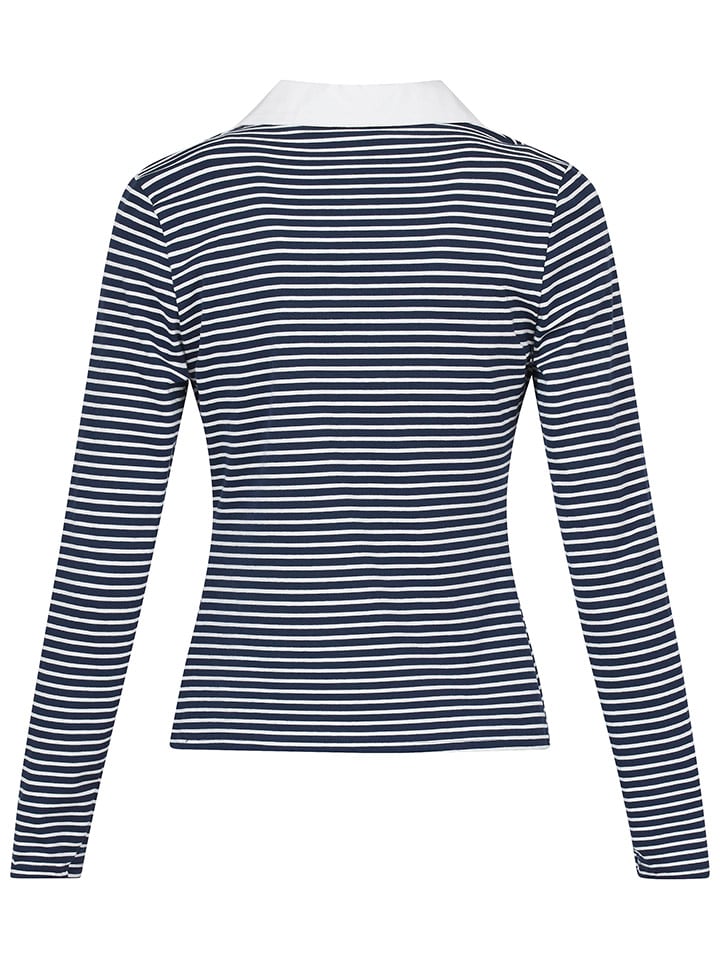SisterS point Weiß/ Dunkelblau 1288490 Longsleeve in Weiß/ Dunkelblau - 5