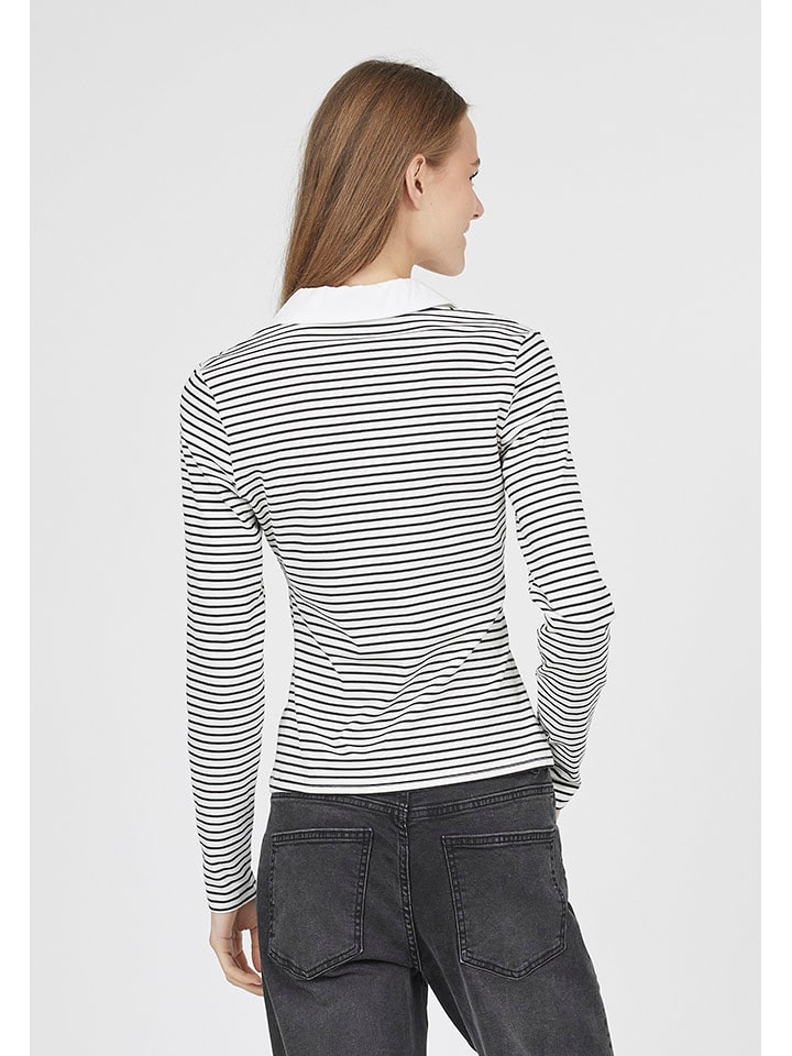 SisterS point Weiß/ Schwarz 100934 Longsleeve in Weiß/ Schwarz - 2
