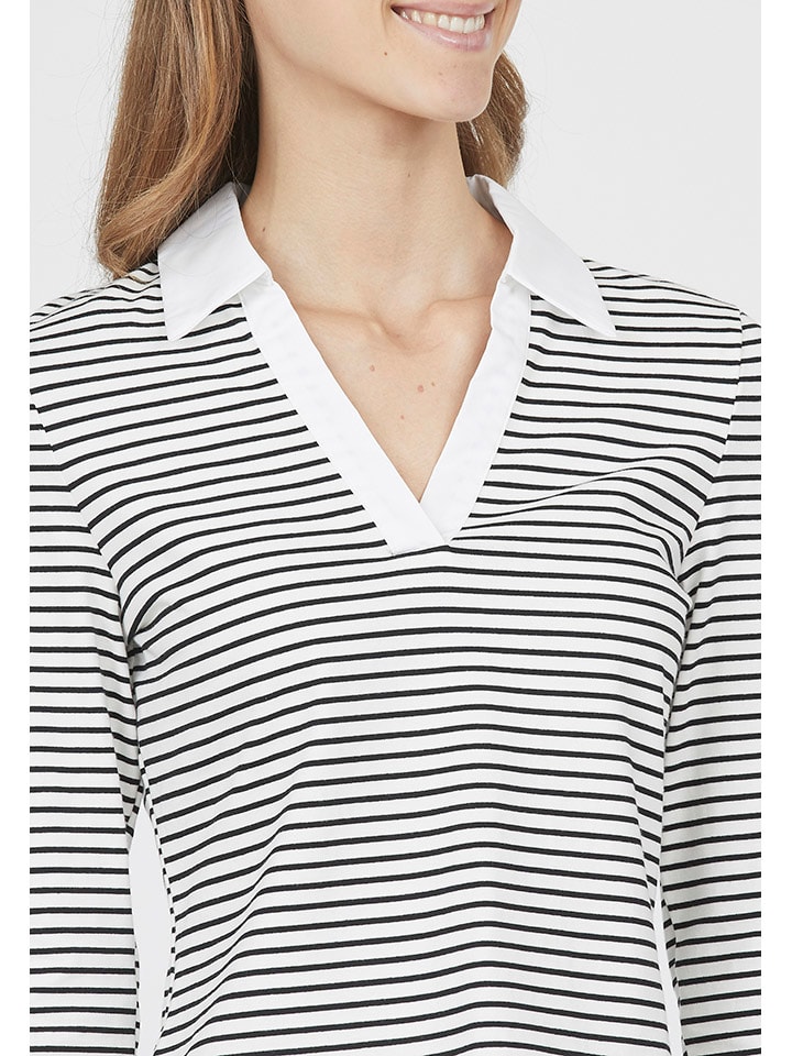 SisterS point Weiß/ Schwarz 100934 Longsleeve in Weiß/ Schwarz - 3