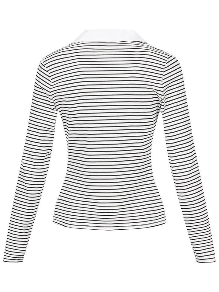 SisterS point Weiß/ Schwarz 100934 Longsleeve in Weiß/ Schwarz - 5