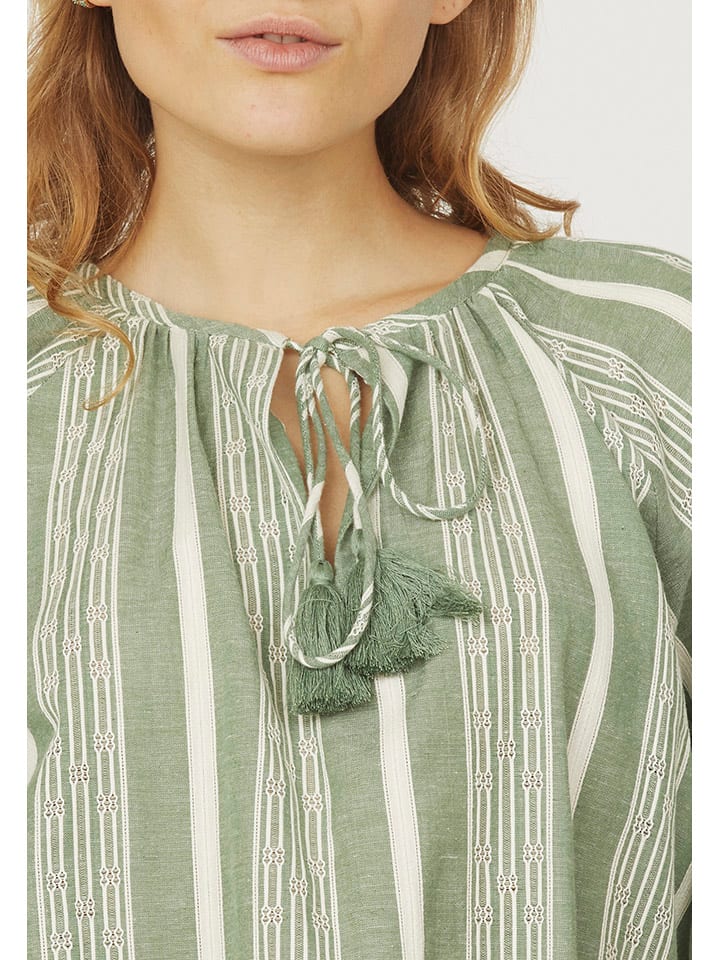 SisterS point Grün/ Creme 3488340 Bluse in Grün/ Creme - 3