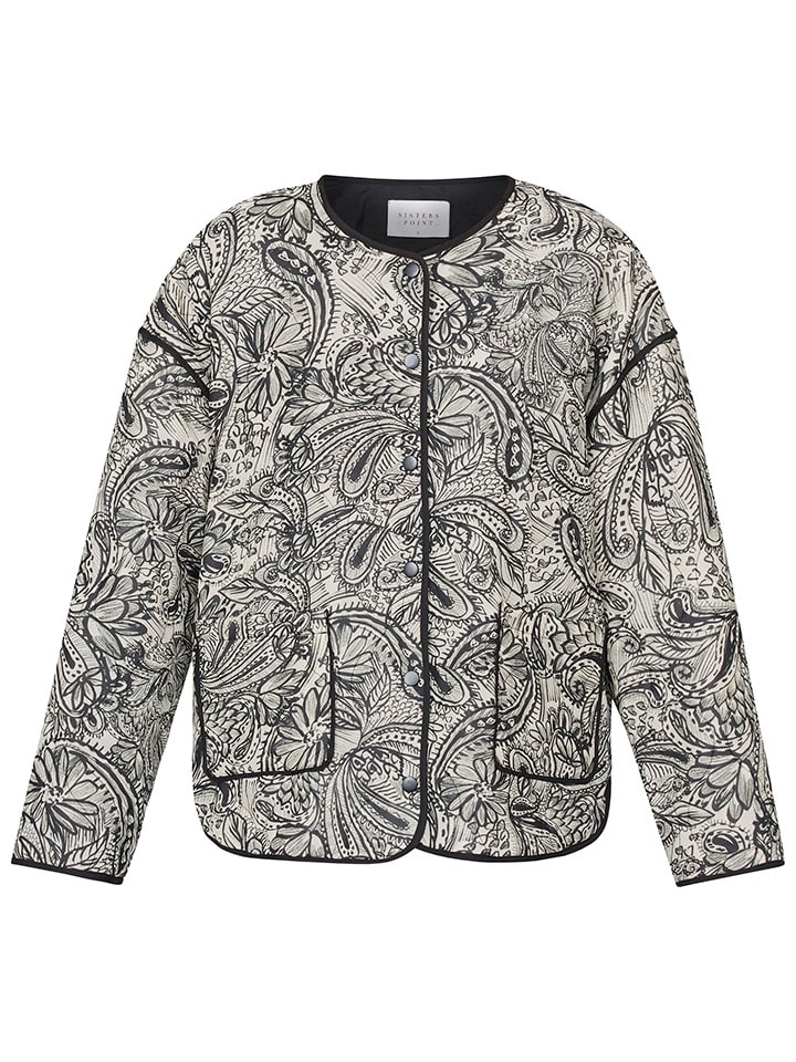Dámska bunda SisterS point Schwarz/ Creme 217421 Übergangsjacke in Schwarz/ Creme - 4