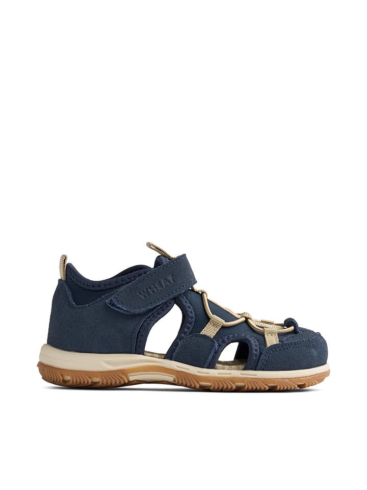 Tenisky Wheat Dunkelblau 4319718 Leder-Halbsandalen "Mingi" in Dunkelblau - 3