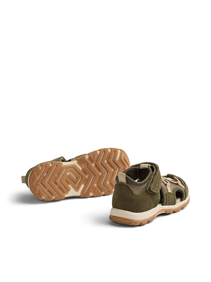 Tenisky Wheat Khaki 6585765 Leder-Halbsandalen "Mingi" in Khaki - 2