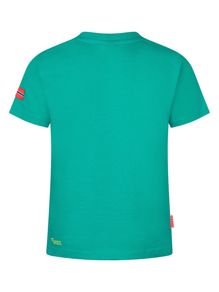 Tričko Trollkids Türkis 2822630 Shirt "Falketind T" in Türkis - 2