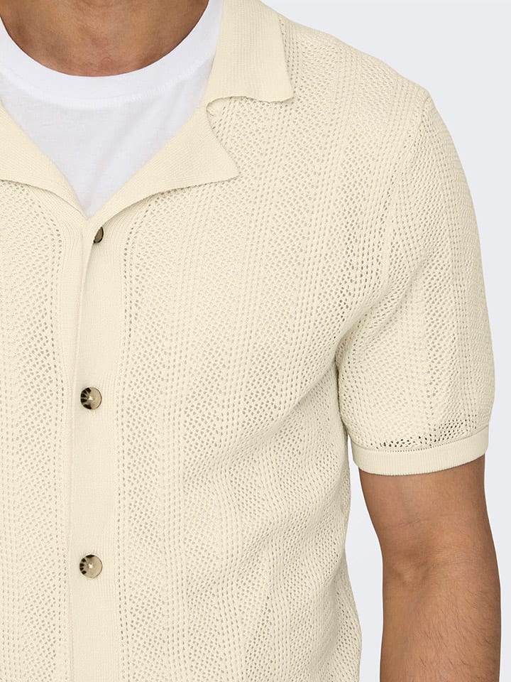 Sveter ONLY & SONS Creme 2800155 Cardigan "Diego" in Creme - 2