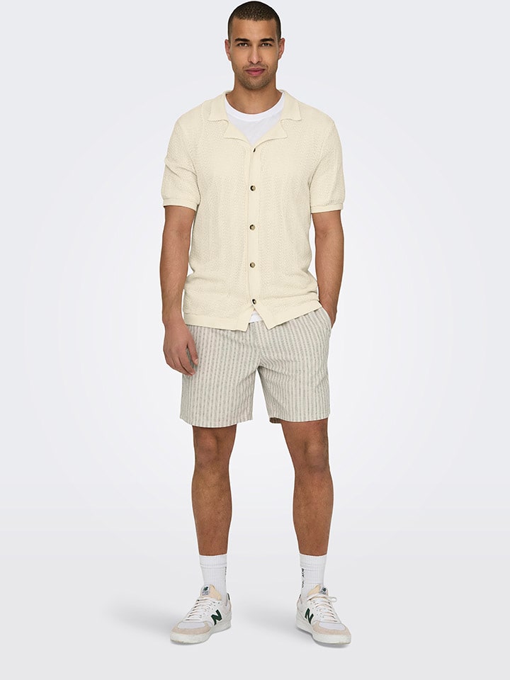 Sveter ONLY & SONS Creme 2800155 Cardigan "Diego" in Creme - 3