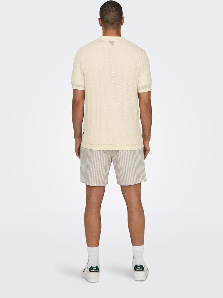 Sveter ONLY & SONS Creme 2800155 Cardigan "Diego" in Creme - 4