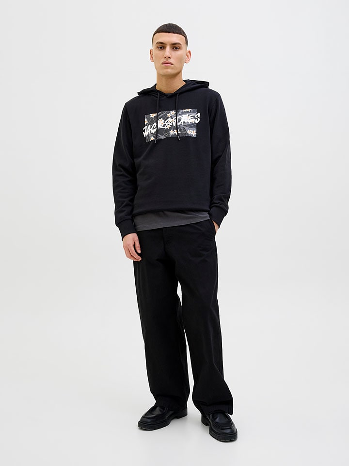 Mikina Jack & Jones Schwarz 732180 Hoodie "Hawaii" in Schwarz - 3