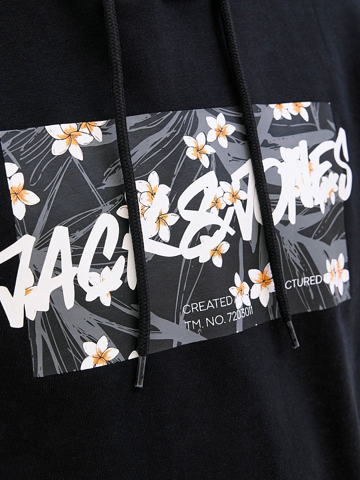 Mikina Jack & Jones Schwarz 732180 Hoodie "Hawaii" in Schwarz - 5