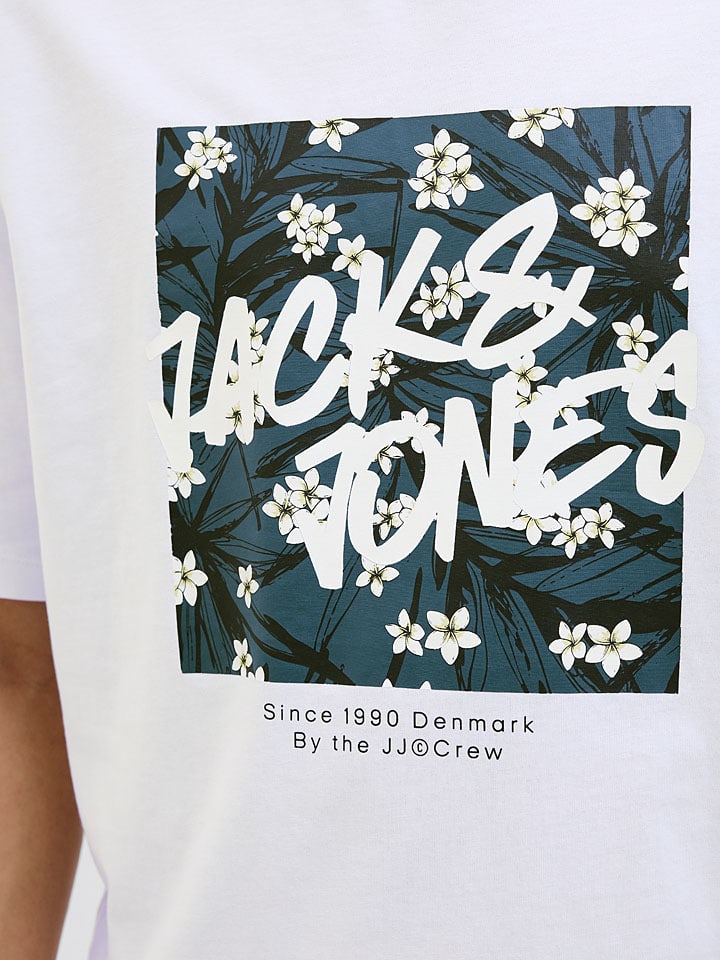 Tričko Jack & Jones Weiß 934918 Shirt "Hawaii" in Weiß - 5