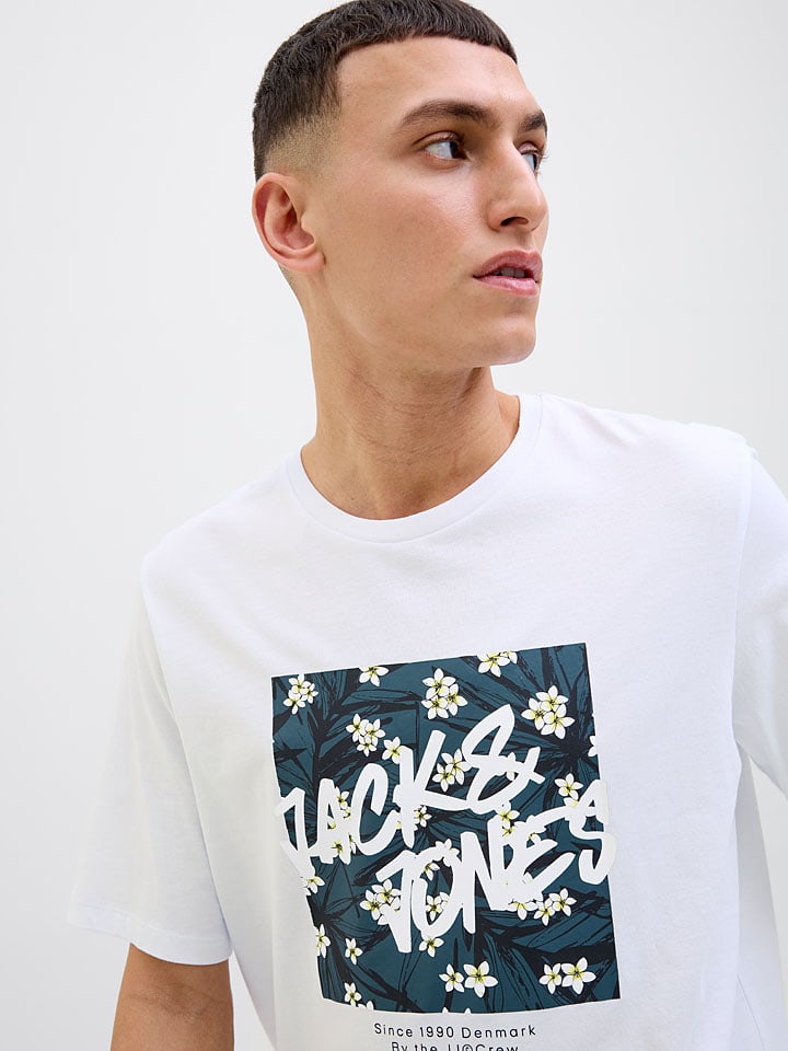 Tričko Jack & Jones Weiß 934918 Shirt "Hawaii" in Weiß - 6