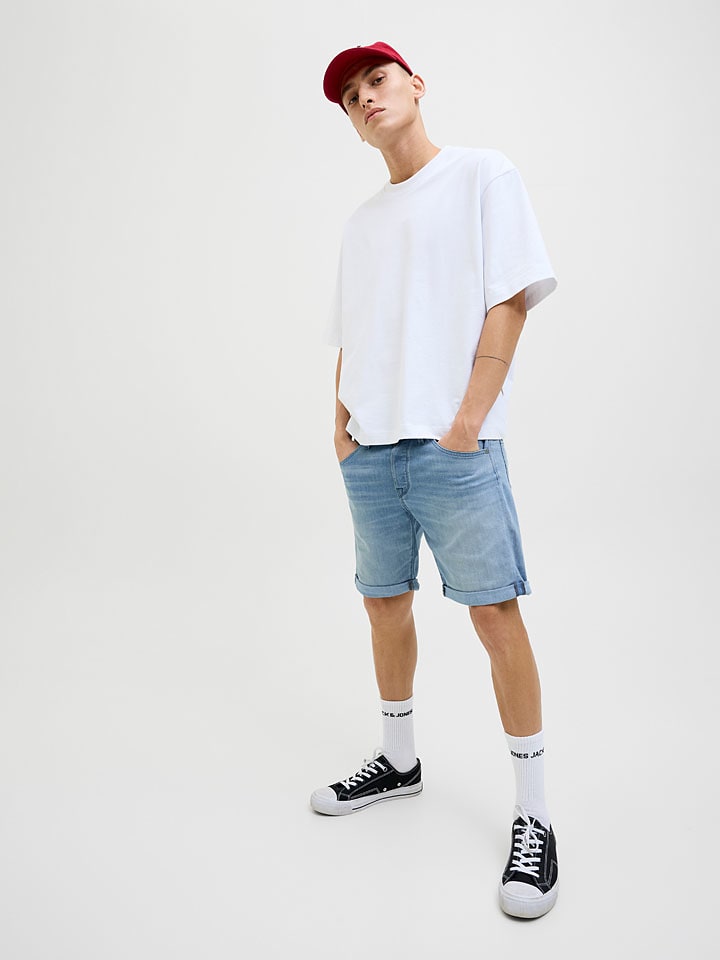 Kraťasy Jack & Jones Hellblau 5151552 Jeans-Shorts "Rick" in Hellblau - 3