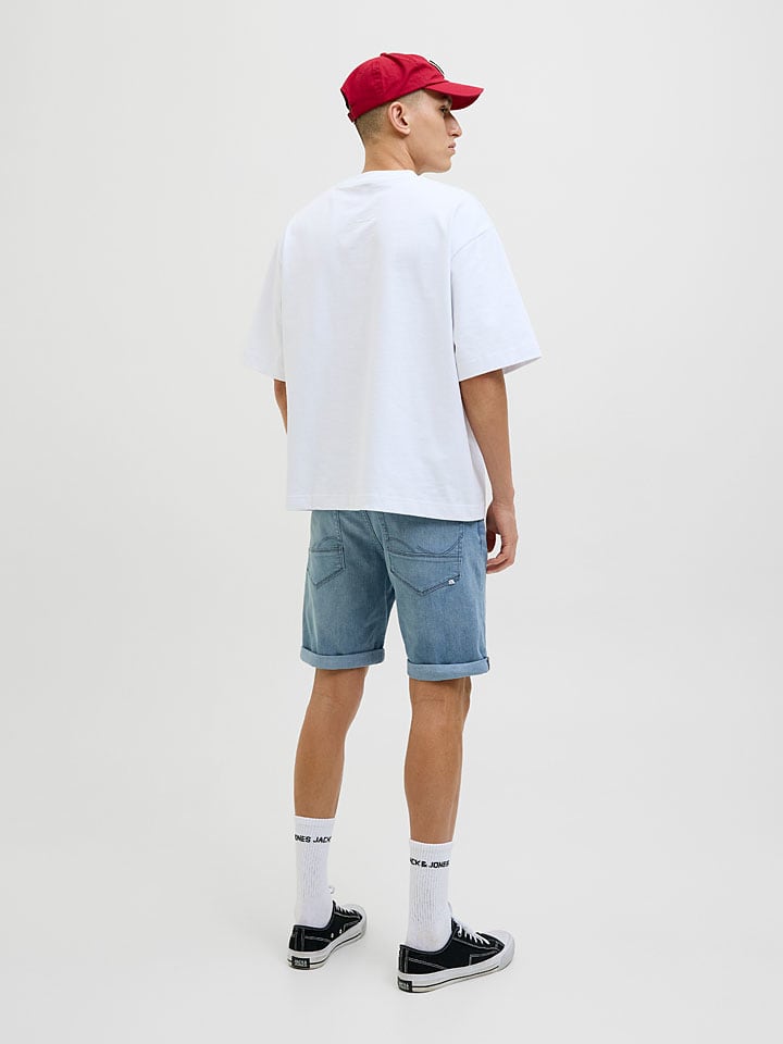 Kraťasy Jack & Jones Hellblau 5151552 Jeans-Shorts "Rick" in Hellblau - 4