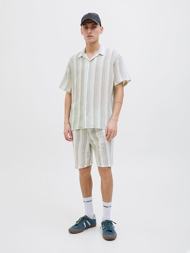 Košeľa Jack & Jones Weiß/ Hellblau 1736632 Hemd "Easter" in Weiß/ Hellblau - 2