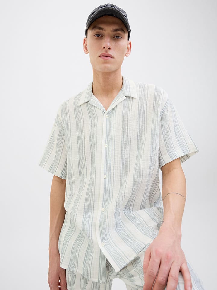 Košeľa Jack & Jones Weiß/ Hellblau 1736632 Hemd "Easter" in Weiß/ Hellblau - 3