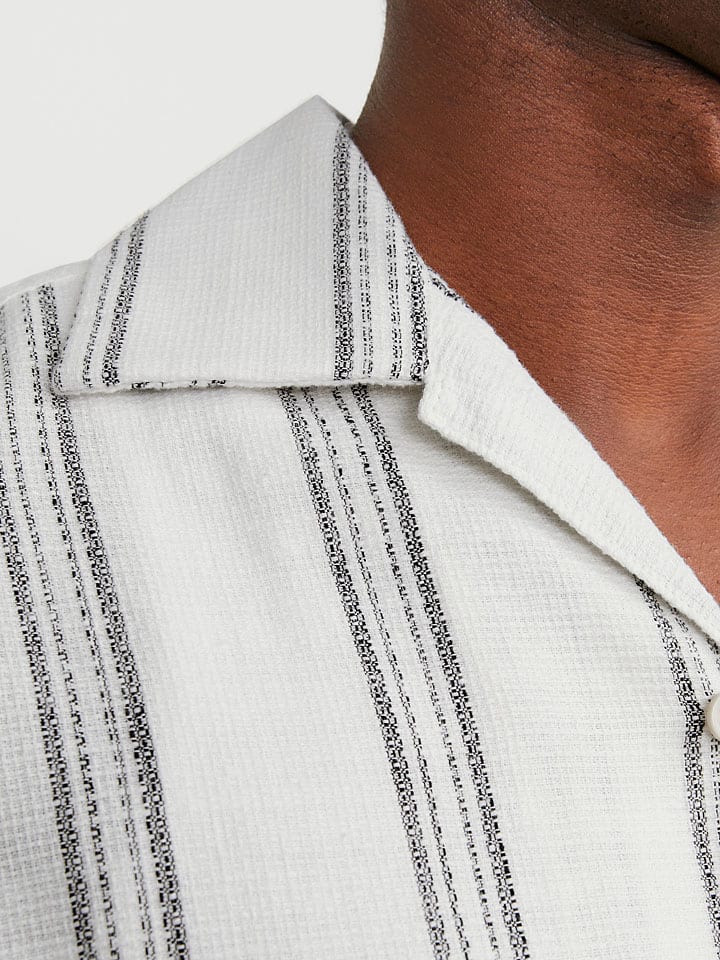 Košeľa Jack & Jones Weiß/ Schwarz 571358 Hemd "Cabana" in Weiß/ Schwarz - 5