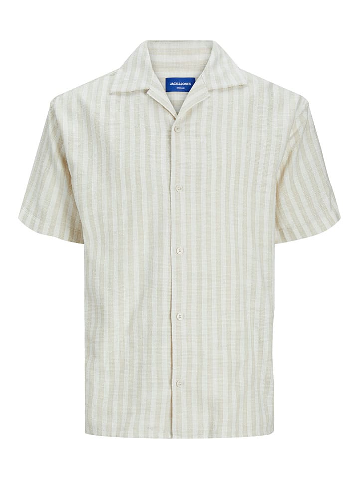 Košeľa Jack & Jones Sand/ Weiß 431915 Hemd "Cabana" in Sand/ Weiß - 7