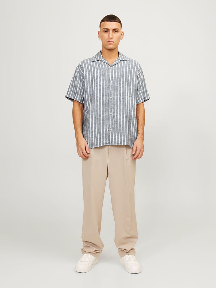 Košeľa Jack & Jones Dunkelblau/ Weiß 1586173 Hemd "Cabana" in Dunkelblau/ Weiß - 2