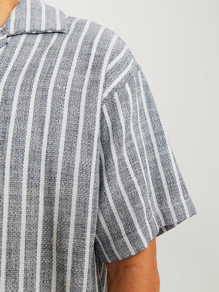 Košeľa Jack & Jones Dunkelblau/ Weiß 1586173 Hemd "Cabana" in Dunkelblau/ Weiß - 4