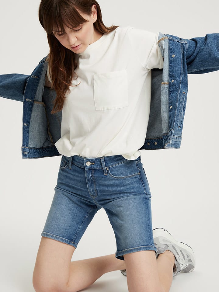Kraťasy Cross Jeans Blau 8087992 Jeans-Shorts in Blau - 4