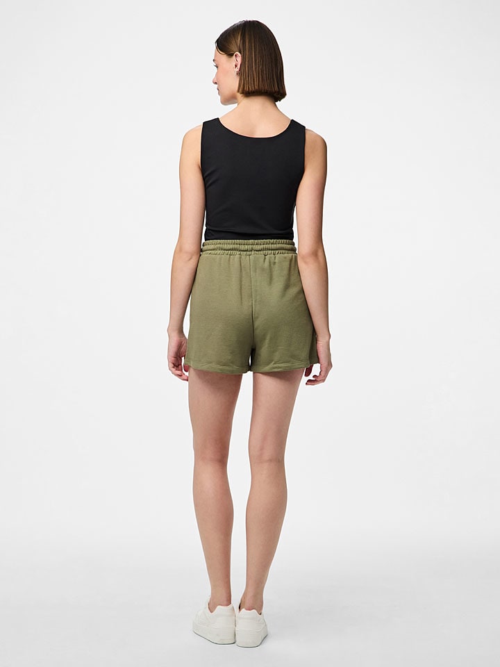 Kraťasy Pieces Oliv 2499993 Sweatshorts "Chilli" in Oliv - 3