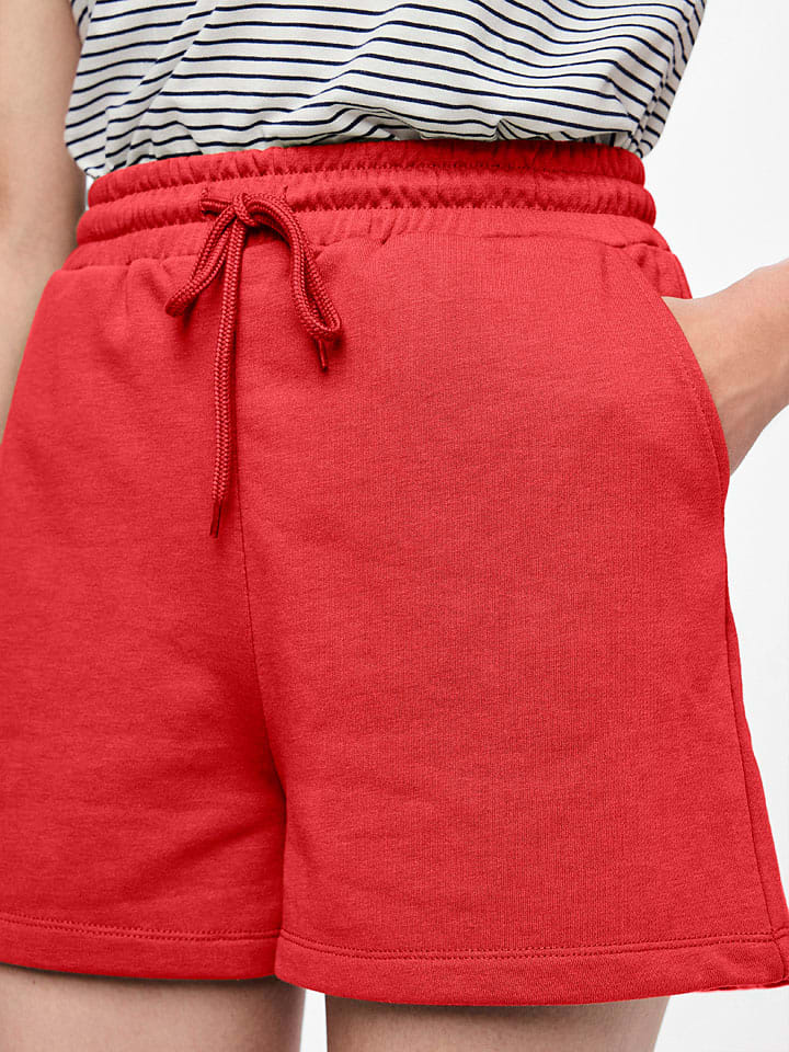 Kraťasy Pieces Rot 3571064 Sweatshorts "Chilli" in Rot - 4