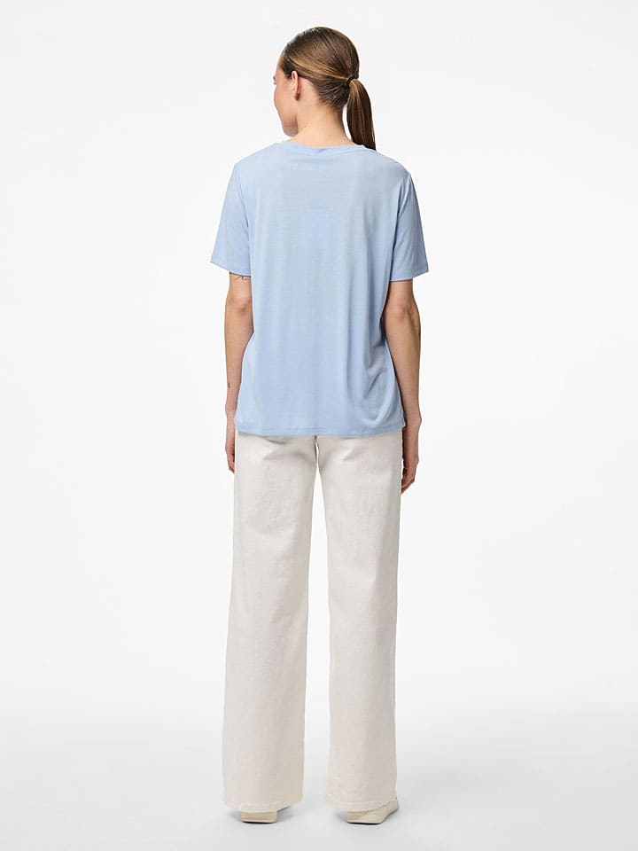 Tričko Pieces Hellblau 8250948 Shirt "Anora" in Hellblau - 4