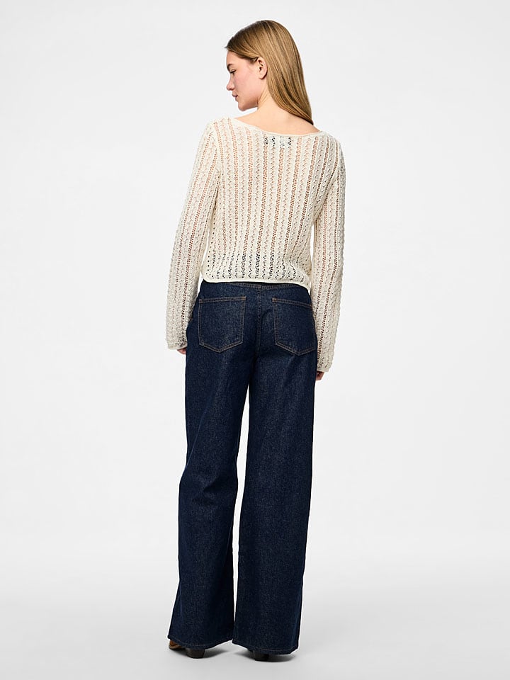 Sveter Pieces Creme 2550941 Pullover "Siri" in Creme - 3