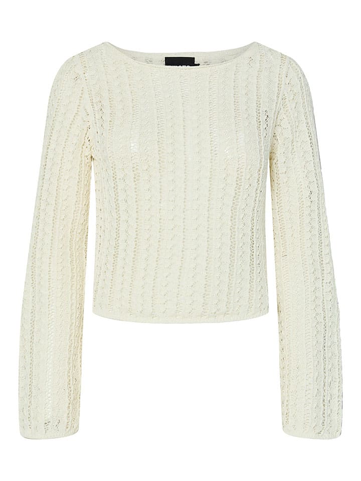 Sveter Pieces Creme 2550941 Pullover "Siri" in Creme - 5