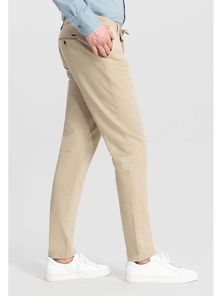 Nohavice DSTREZZED Creme 2472839 Leinen-Chino in Creme - 2