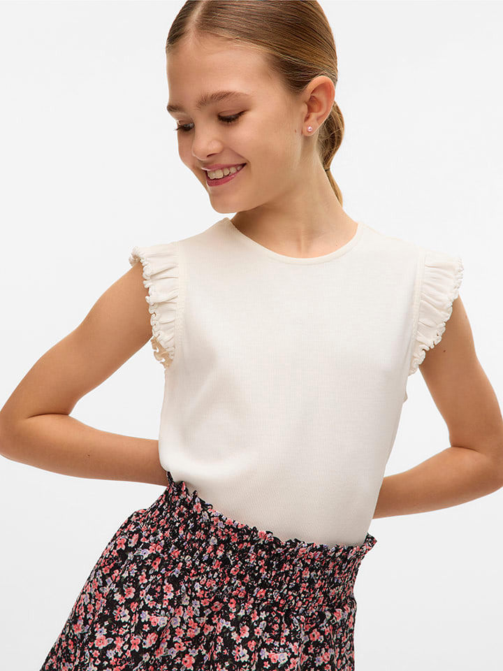 Tričko Vero Moda Girl Creme 3757296 Shirt "Lotta" in Creme - 3