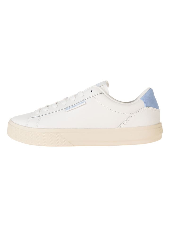 Tenisky Tommy Hilfiger Shoes Creme/ Hellblau 338462 Leder-Sneakers in Creme/ Hellblau - 1