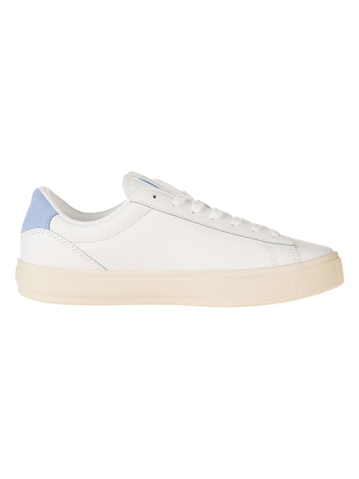 Tenisky Tommy Hilfiger Shoes Creme/ Hellblau 338462 Leder-Sneakers in Creme/ Hellblau - 2