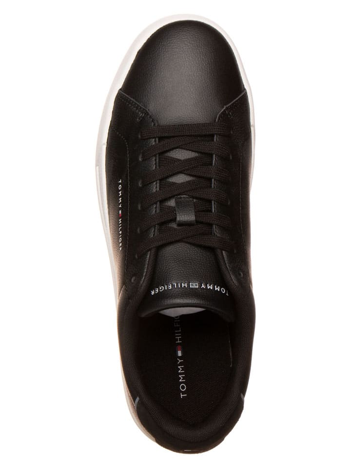 Tenisky Tommy Hilfiger Shoes Schwarz 1410811 Leder-Sneakers in Schwarz - 4