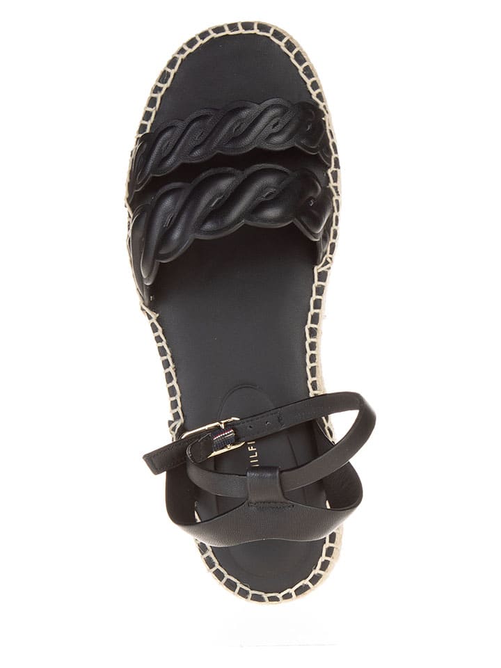 Sandále Tommy Hilfiger Shoes Schwarz 1161813 Leder-Sandaletten in Schwarz - 4