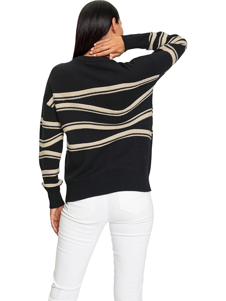 Sveter Heine Schwarz/ Beige 1530632 Pullover in Schwarz/ Beige - 3