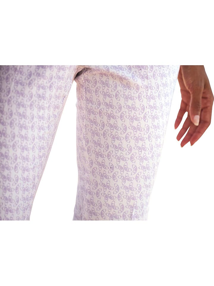 Nohavice Heine Weiß/ Lila 949388 Chino in Weiß/ Lila - 5